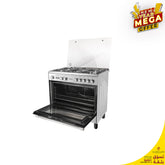 TORNADO 90CM - 5 Burners - Stainless+ full Safety + Dishwarmer + Convection One fan