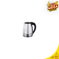 غلاية بلاتينيوم زجاجية سعة 1.7 لتر مزودة بإضاءة LED