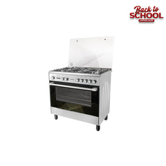TORNADO 90CM - 5 Burners - Stainless+ full Safety +  Dishwarmer + Convection One fan