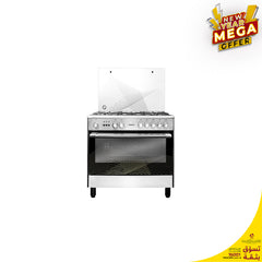 TORNADO 90CM - 5 Burners - Stainless+ full Safety +  Dishwarmer + Convection One fan