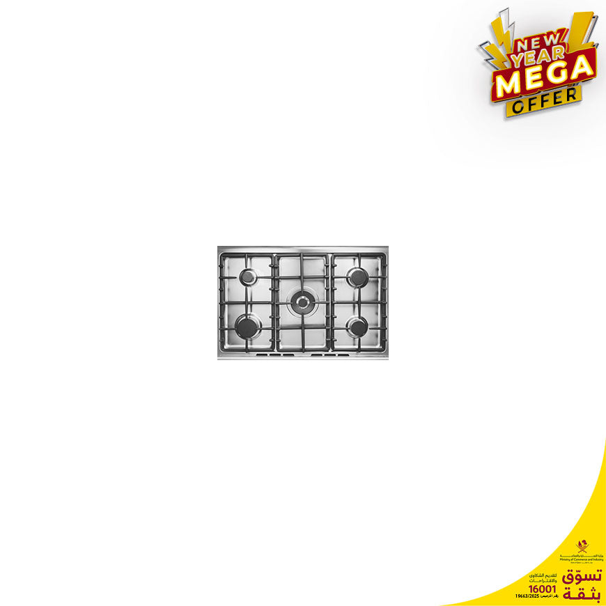 TORNADO 90CM - 5 Burners - Stainless+ full Safety +  Dishwarmer + Convection One fan