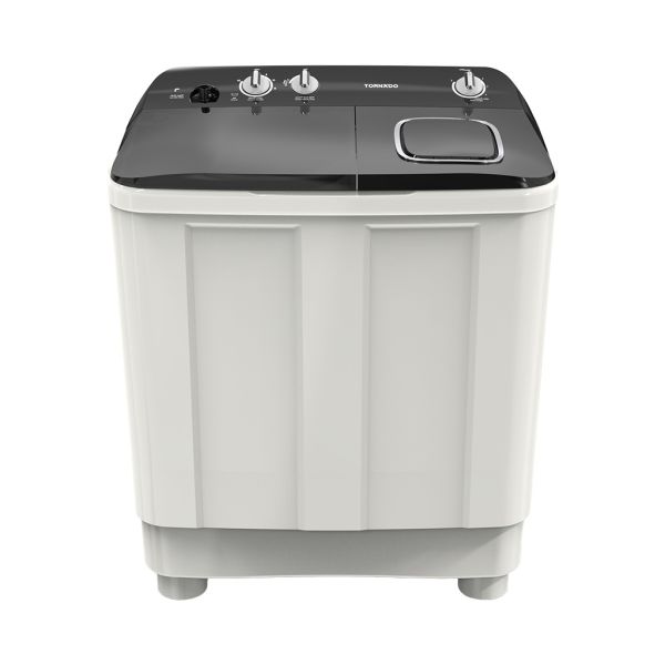 TORNADO Washing Machine Half Auto 12 Kg White x Black